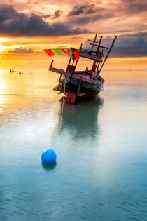 Tranh dán tường phong cảnh hồ thác, cây cối T321-471